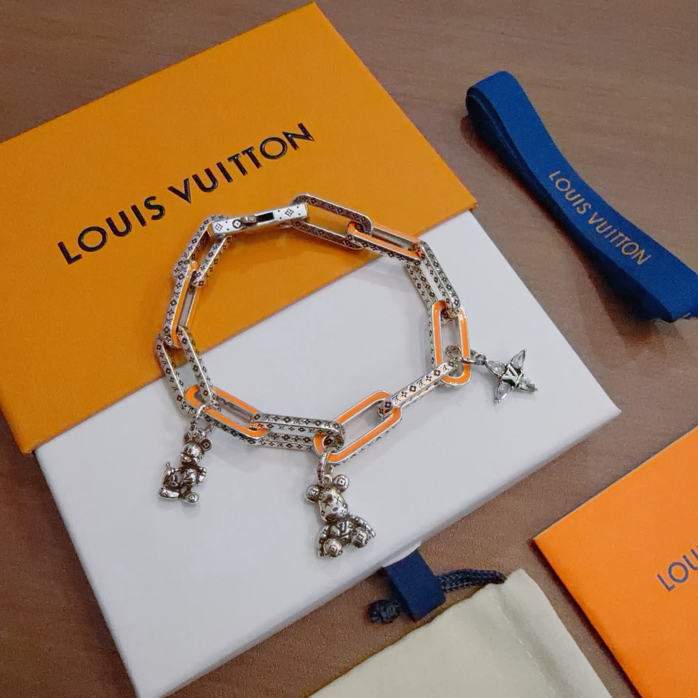 Louis Vuitton Silver Charm Bracelet